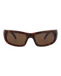 Balenciaga Unisex Square/Rectangle Havana Havana Brown Fashion Designer Eyewear