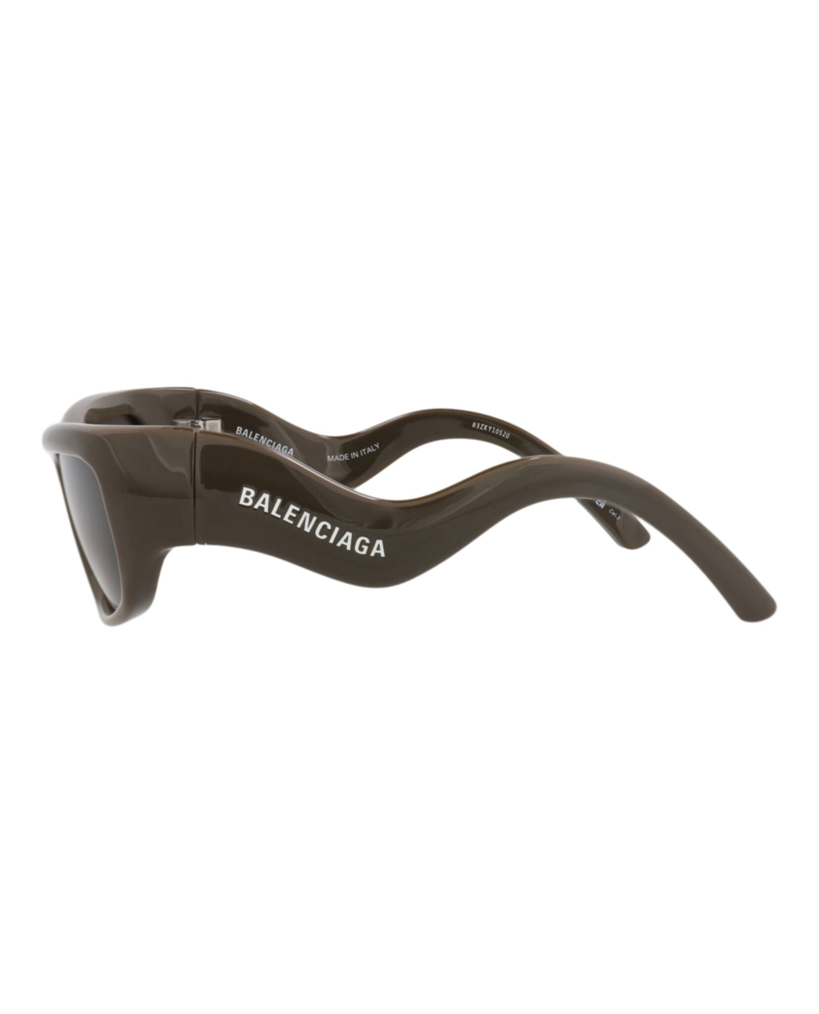 Balenciaga Unisex Square/Rectangle Brown Brown Grey Fashion Designer Eyewear