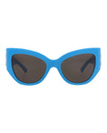 Balenciaga Womens Cat Eye Light Blue Light Blue Grey Fashion Designer Eyewear
