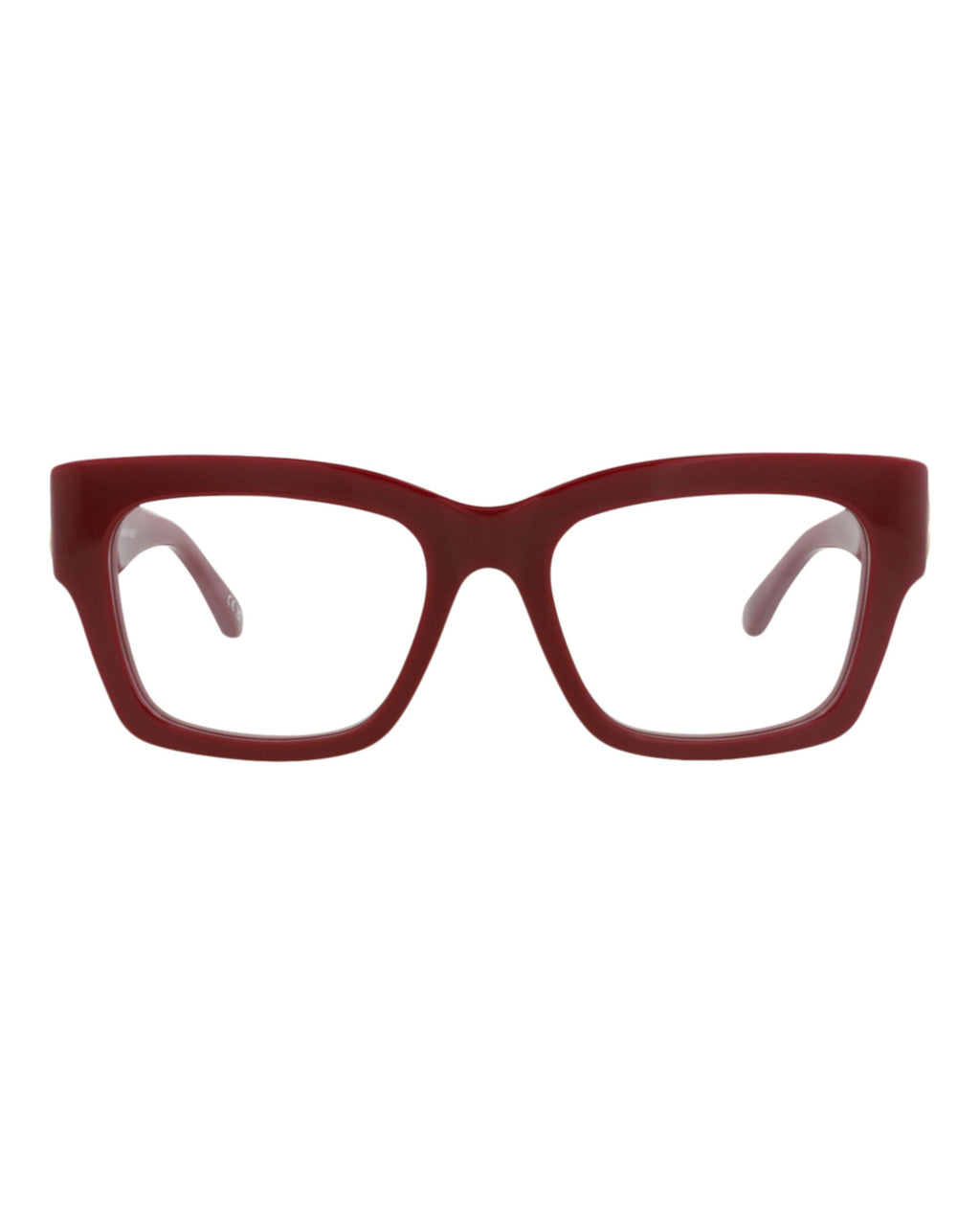 Balenciaga Womens Square/Rectangle Burgundy Burgundy Transparent Fashion Designer Eyewear