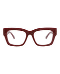 Balenciaga Womens Square/Rectangle Burgundy Burgundy Transparent Fashion Designer Eyewear