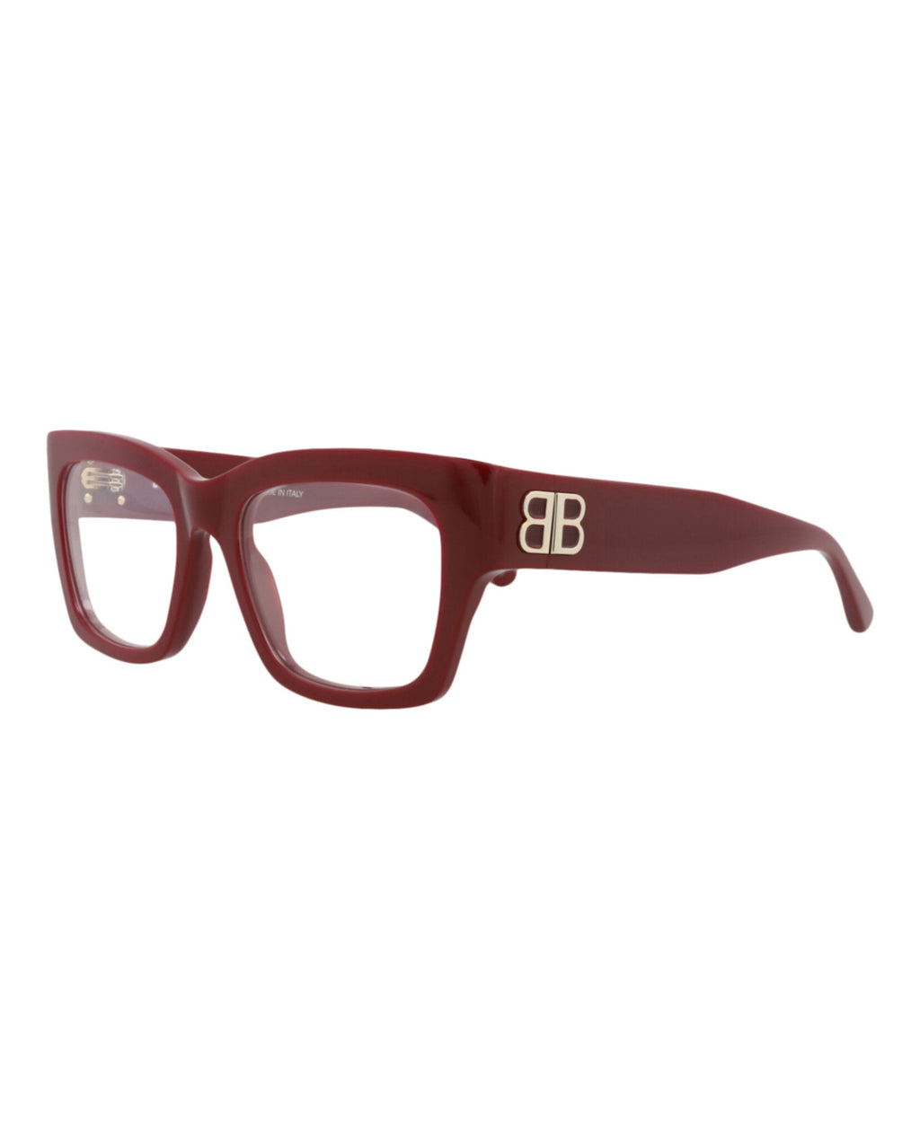 Balenciaga Womens Square/Rectangle Burgundy Burgundy Transparent Fashion Designer Eyewear
