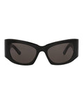 Balenciaga Womens Cat Eye Black Black Grey Fashion Designer Eyewear