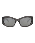 Balenciaga Womens Square/Rectangle Grey Grey Silver Fashion Designer Eyewear