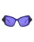 Balenciaga Womens Cat Eye Blue Blue Violet Fashion Designer Eyewear