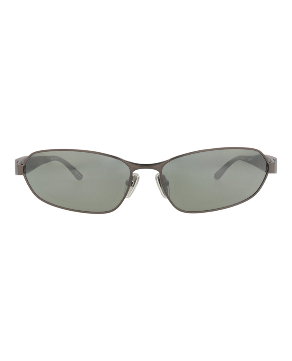 Balenciaga Unisex Square/Rectangle Ruthenium Ruthenium Green Fashion Designer Eyewear