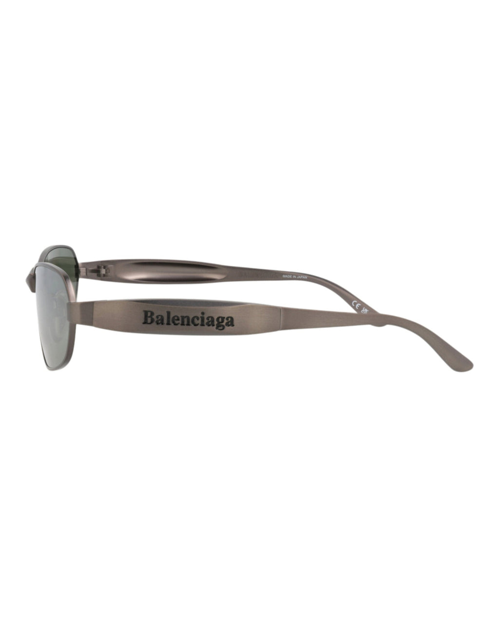 Balenciaga Unisex Square/Rectangle Ruthenium Ruthenium Green Fashion Designer Eyewear