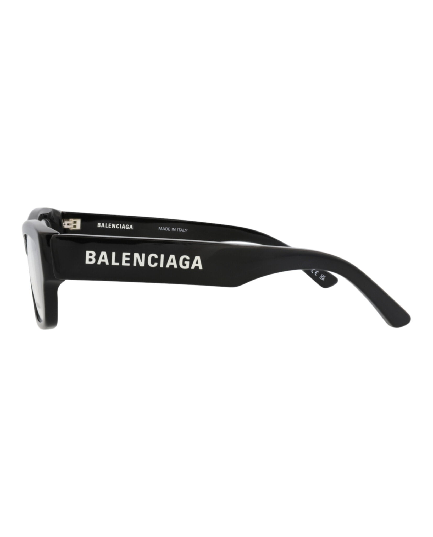 Balenciaga Mens Square/Rectangle Black Black Transparent Fashion Designer Eyewear