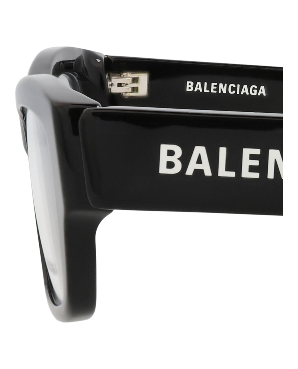 Balenciaga Mens Square/Rectangle Black Black Transparent Fashion Designer Eyewear