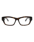 Balenciaga Mens Square/Rectangle Havana Havana Transparent Fashion Designer Eyewear