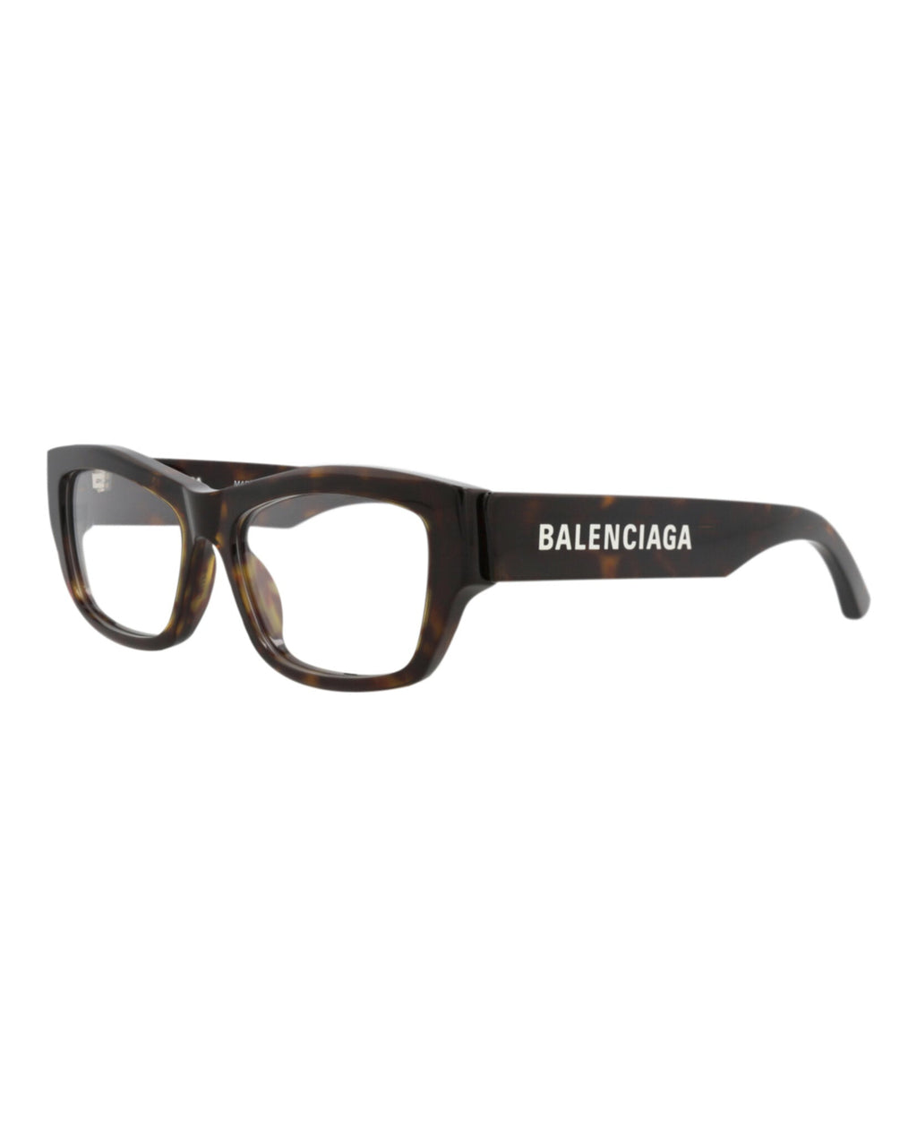 Balenciaga Mens Square/Rectangle Havana Havana Transparent Fashion Designer Eyewear