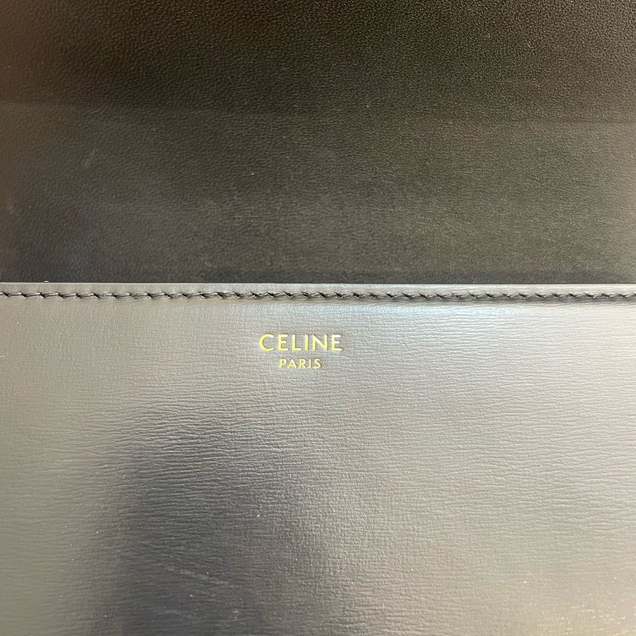 Celine Black Triomphe Crossbody Bag   2021 Small Calfskin