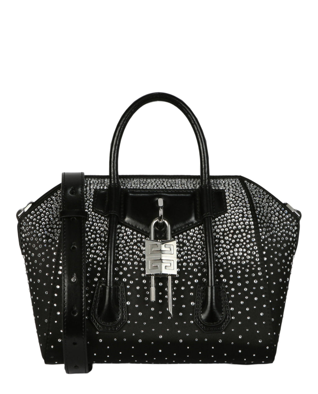 Givenchy Womens Mini Antigona Lock Shoulder Bag With Strass