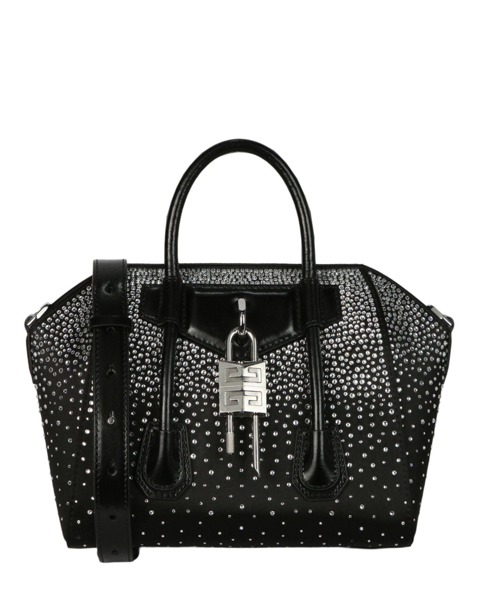 Givenchy Womens Mini Antigona Lock Shoulder Bag With Strass