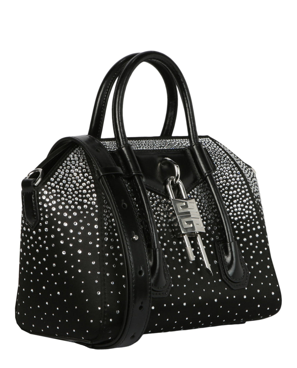 Givenchy Womens Mini Antigona Lock Shoulder Bag With Strass