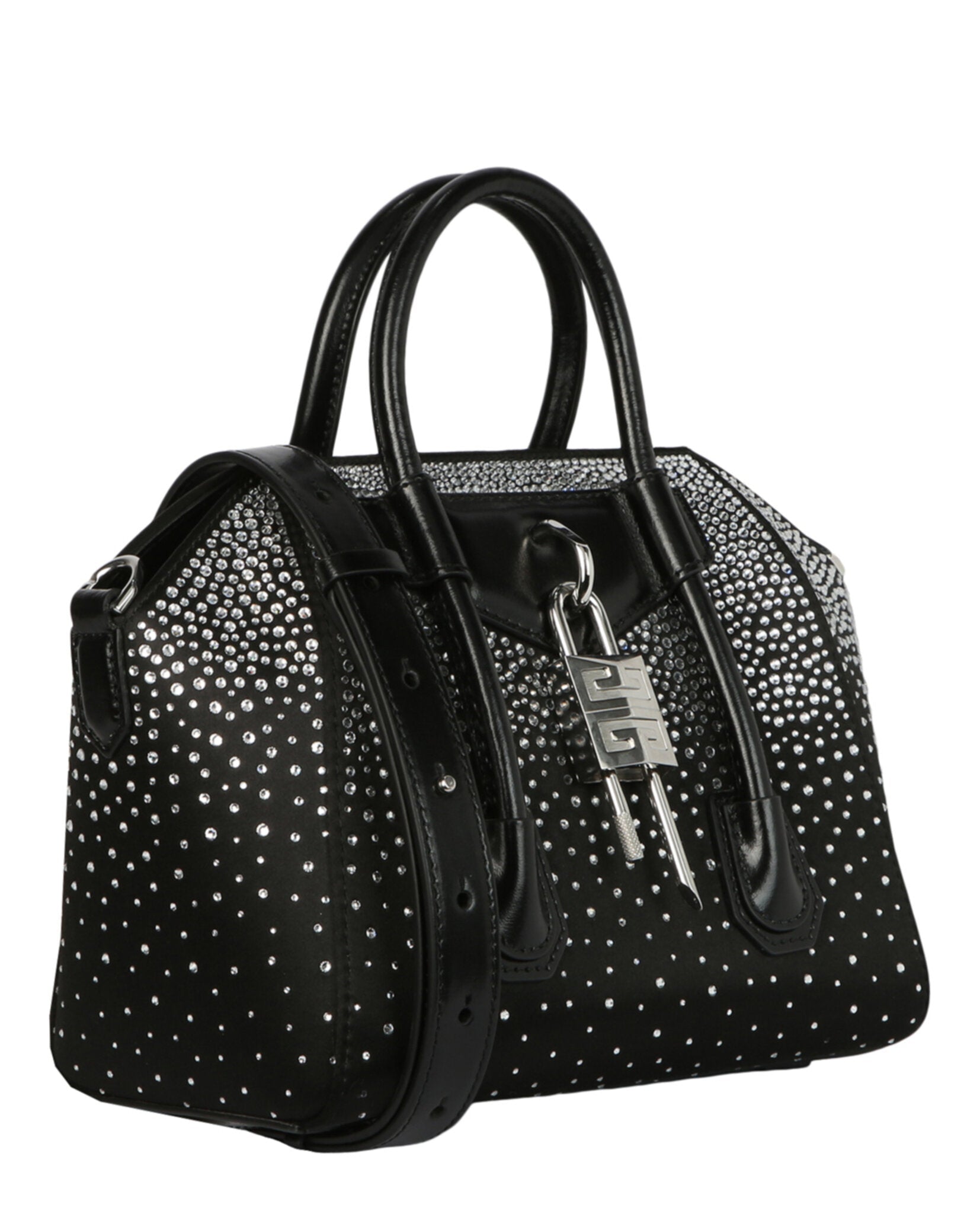 Givenchy Womens Mini Antigona Lock Shoulder Bag With Strass