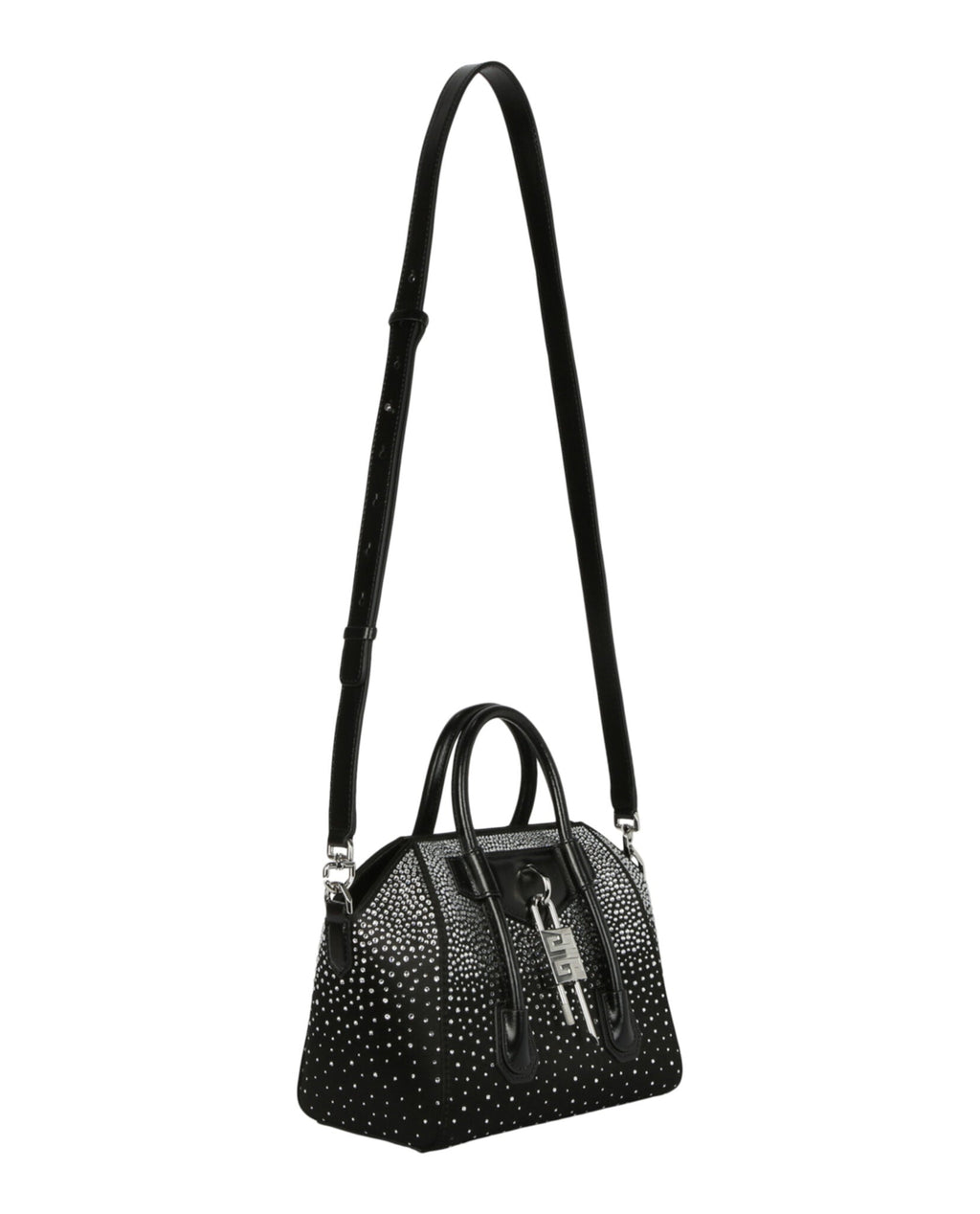 Givenchy Womens Mini Antigona Lock Shoulder Bag With Strass