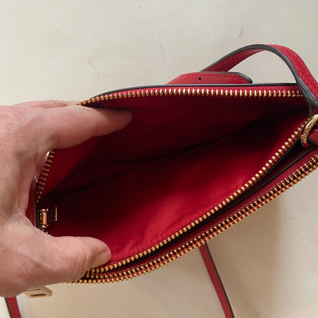 COACH Double Zip Crossbody Red
