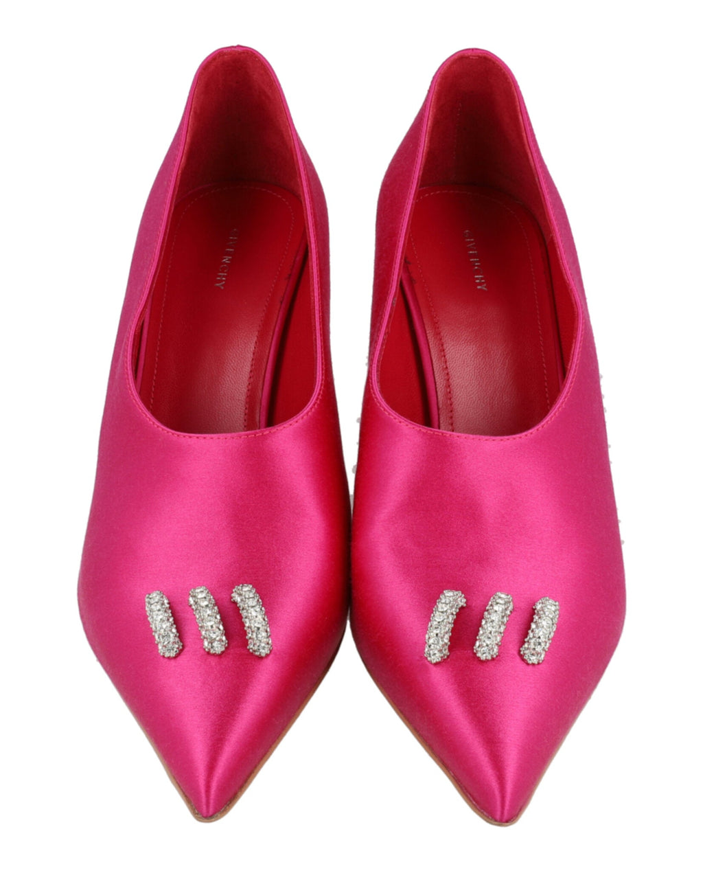 Givenchy Womens Show Pumps In Satin With Crystals Details