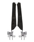 Givenchy Womens Long Asymmetrical Gloves In Leather