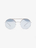 Chanel Round Sunglasses Silver Acetate 140mm