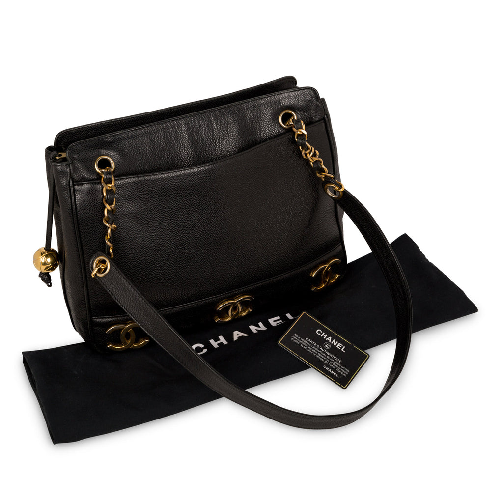 Chanel Triple Coco Caviar Shoulder Bag