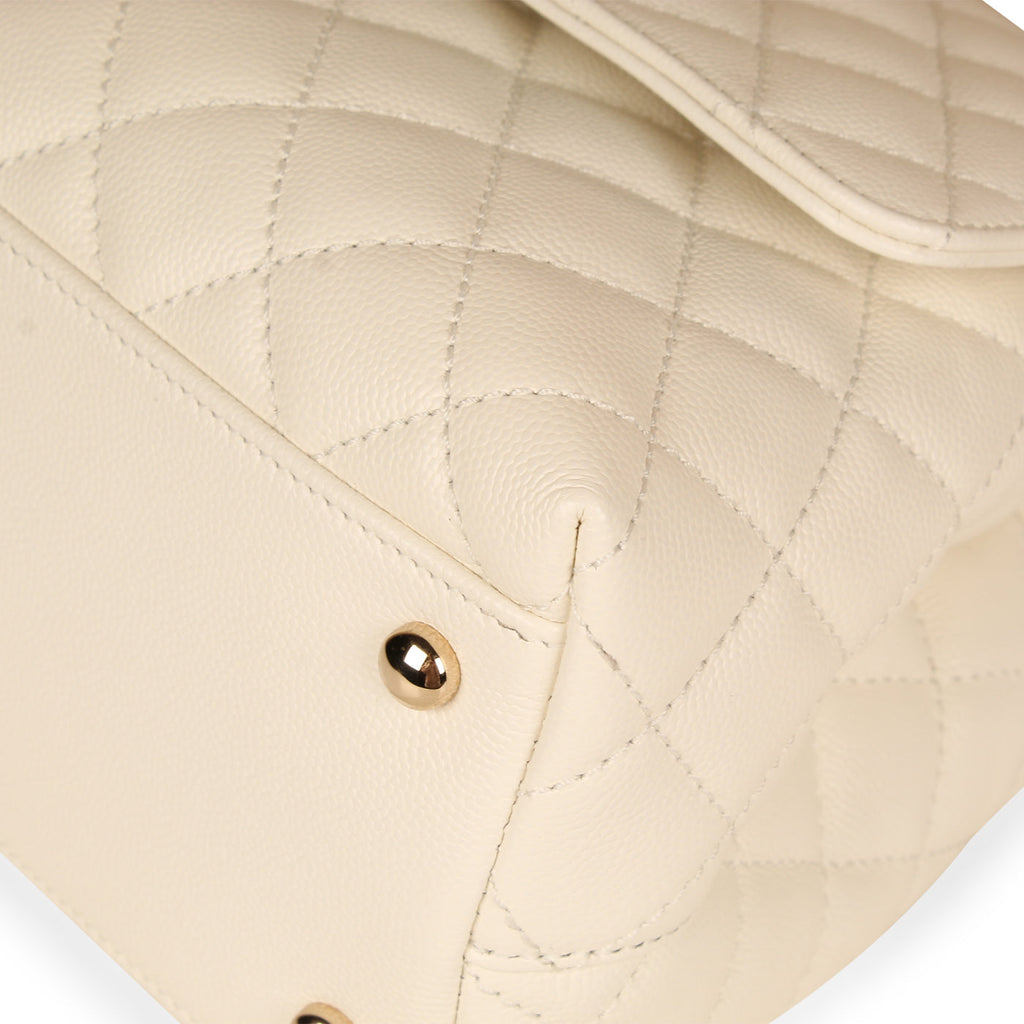 Chanel White Coco Top Handle - Medium