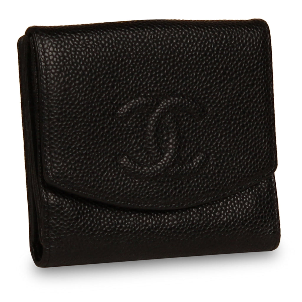 Chanel Vintage Classic Wallet - Black Caviar
