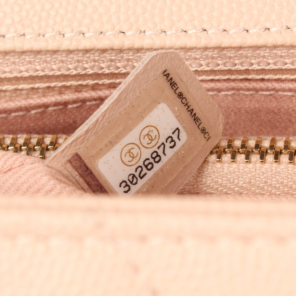 Chanel Pink Chevron Coco Top Handle - Medium
