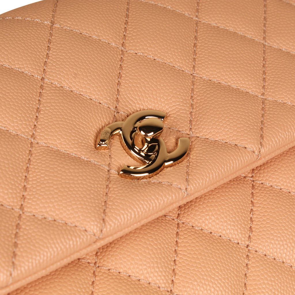 Chanel Pink Caviar Coco Top Handle - Small