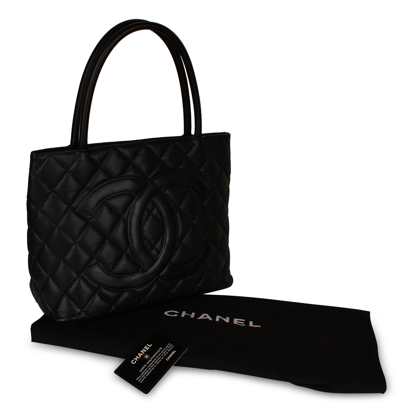 Chanel Vintage Medallion Tote - Black