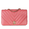 Chanel Pink Chevron Flap Bag