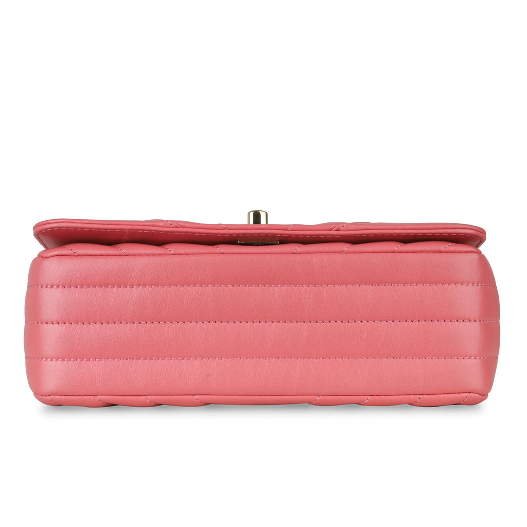 Chanel Pink Chevron Flap Bag