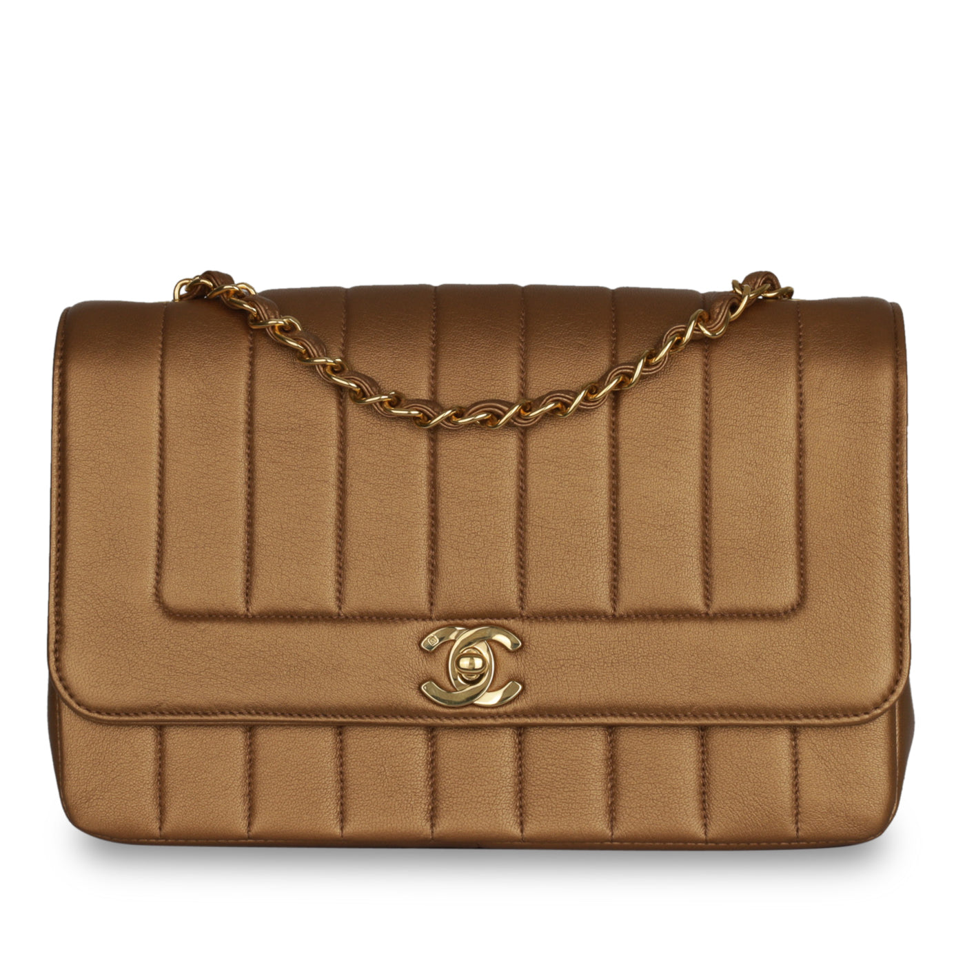 Chanel Vertical Flap Bag - Bronze