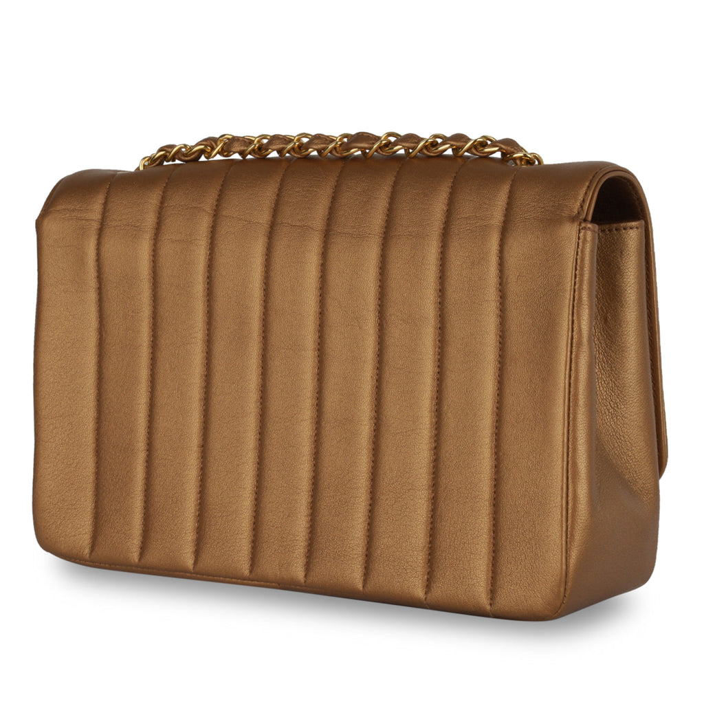 Chanel Vertical Flap Bag - Bronze