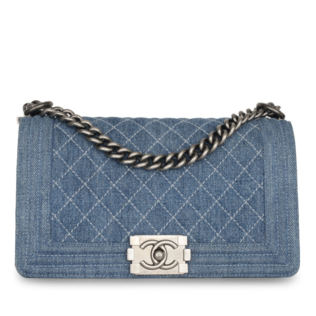 Chanel Old Medium Boy Bag - Denim
