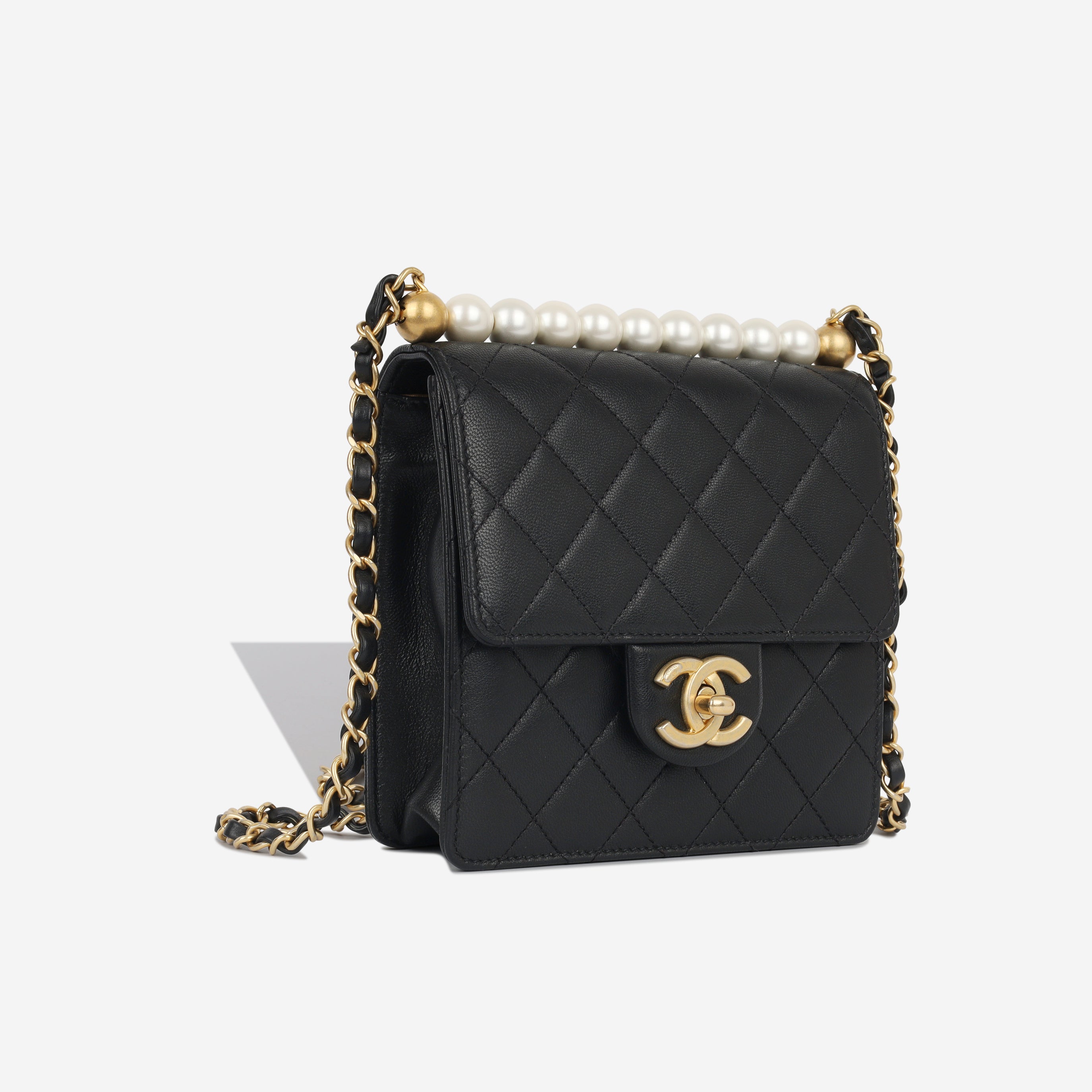 Chanel Vertical Pearl Flap Bag