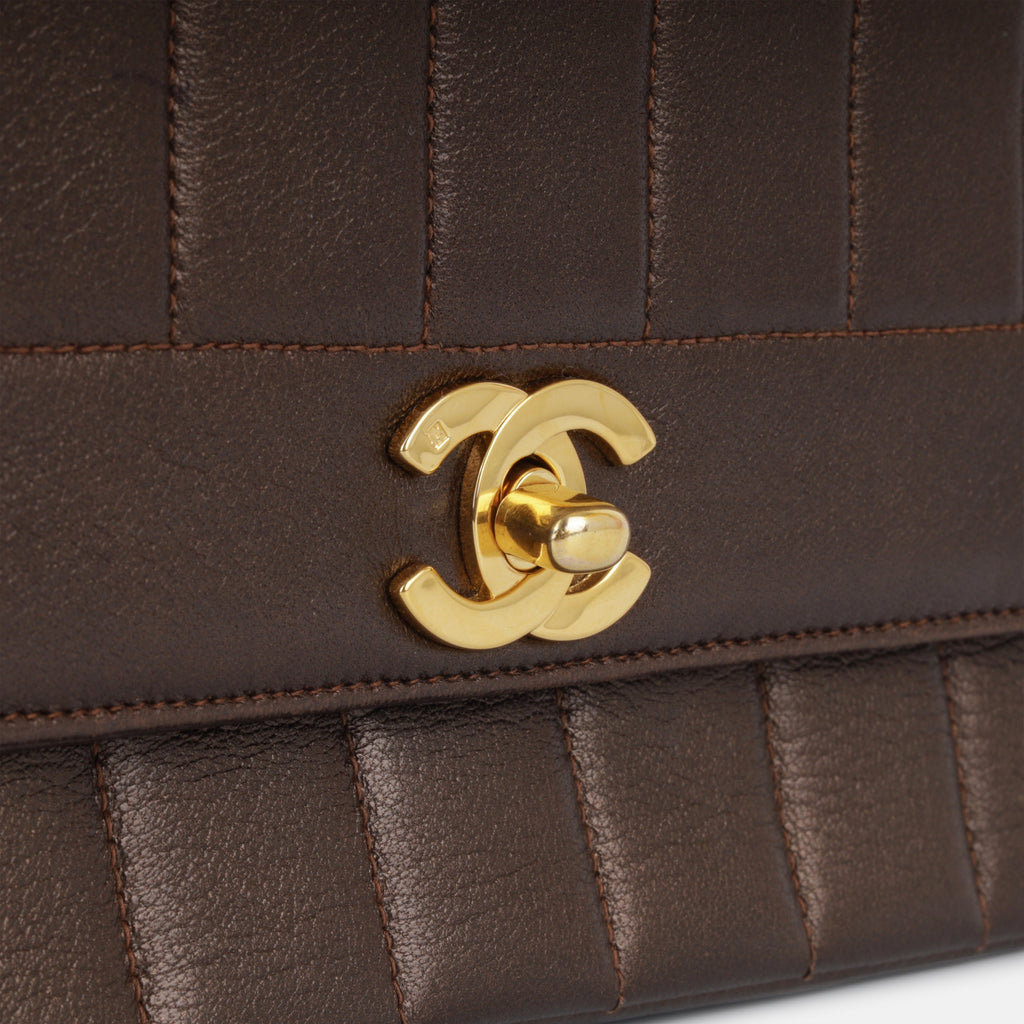 Chanel Vertical Flap Bag - Metallic Bronze