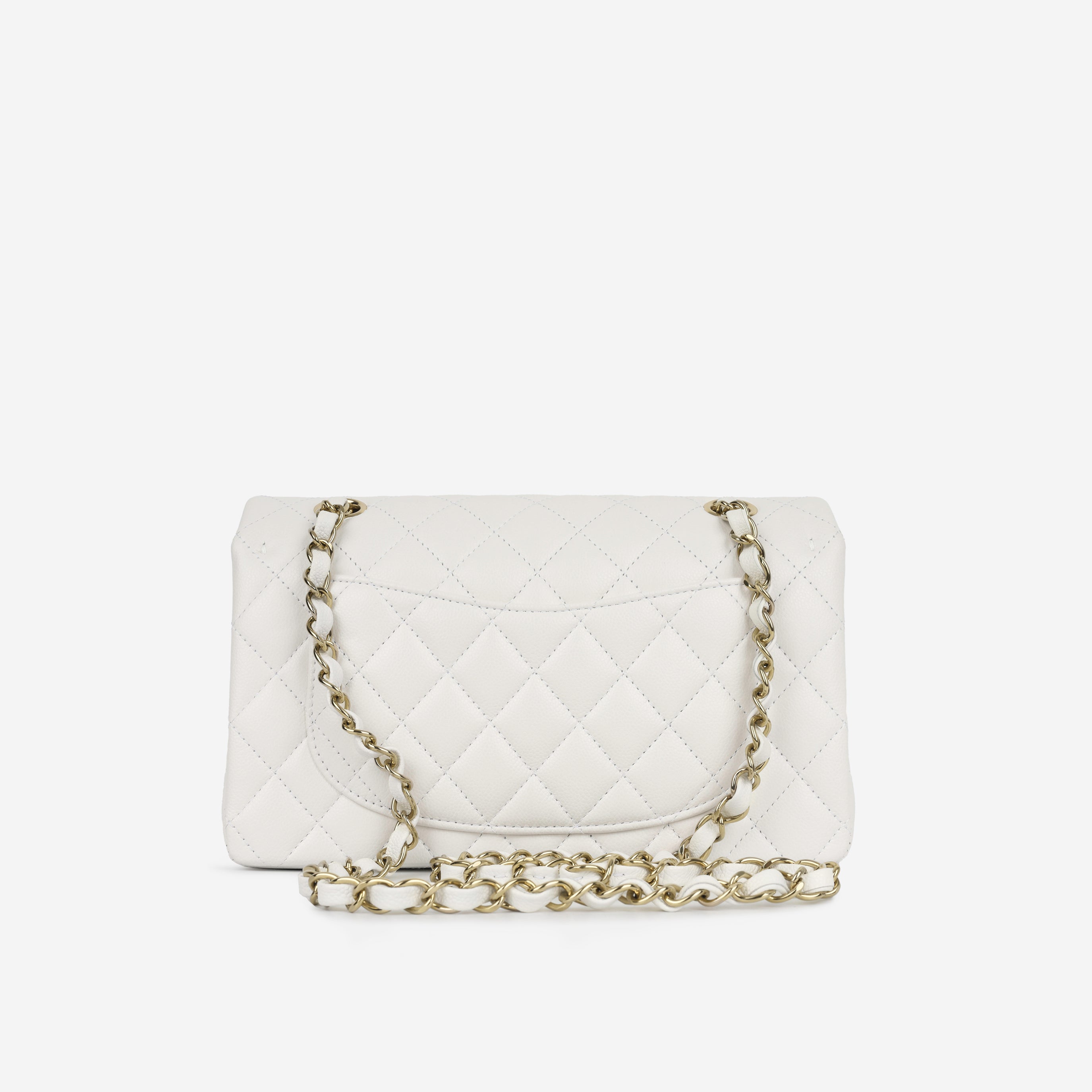 Chanel Small Classic Flap Bag - White