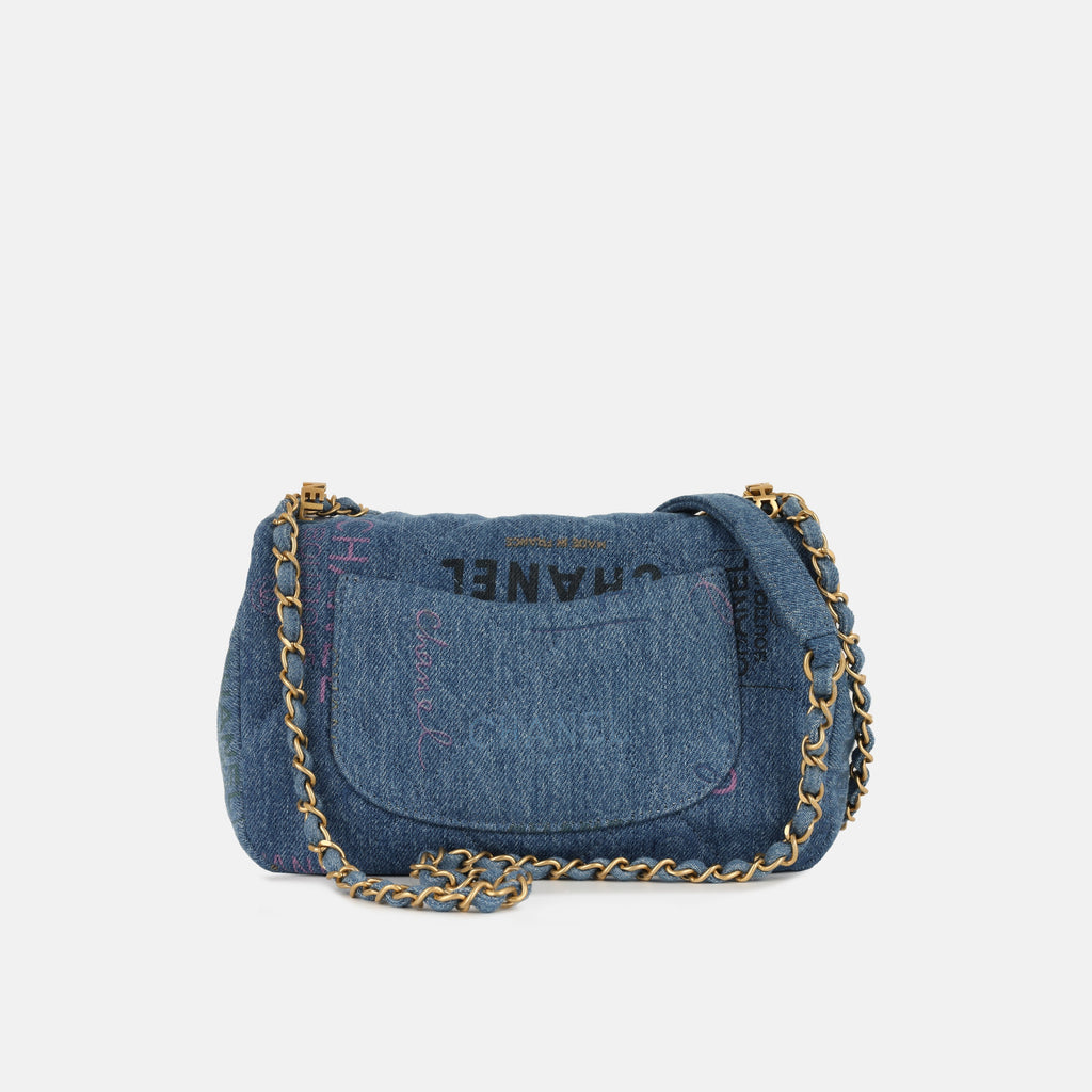 Chanel Small Flap Bag - Denim Logo
