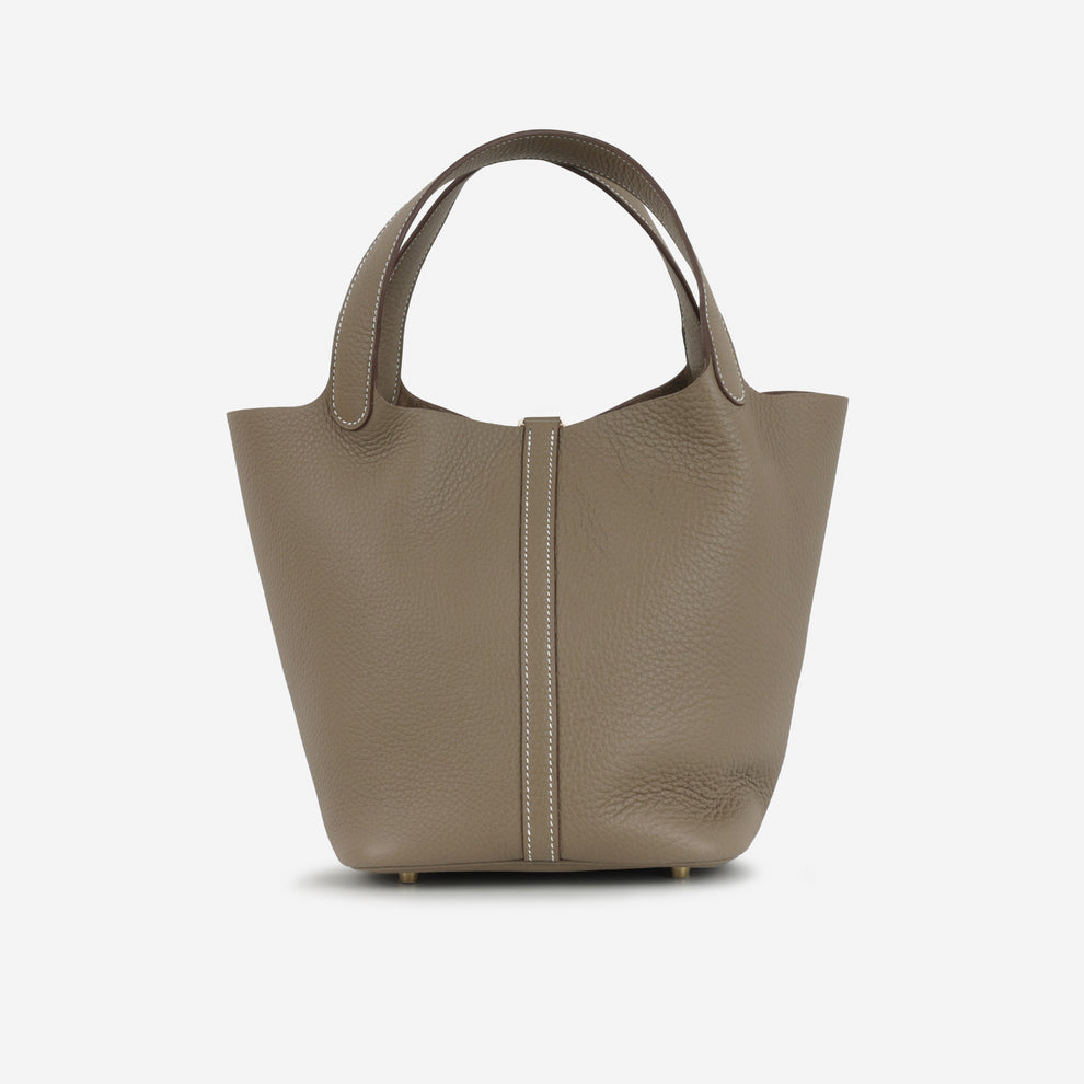 Hermes Taupe Picotin 22 Etoupe Clemence 2021