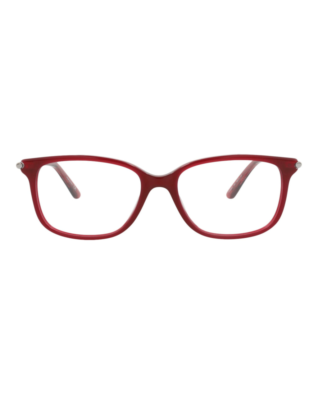 Bottega Veneta Womens Square/Rectangle Red Ruthenium Transparent Fashion Designer Eyewear
