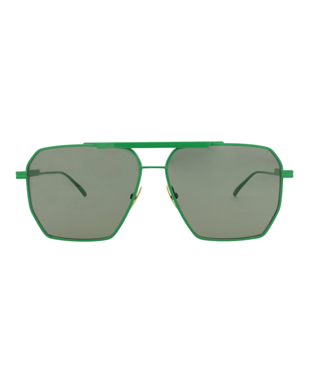 Bottega Veneta Mens Aviator Green Green Green Fashion Designer Eyewear