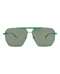 Bottega Veneta Mens Aviator Green Green Green Fashion Designer Eyewear