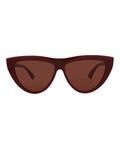 Bottega Veneta Womens Cat Eye Burgundy Burgundy Red Fashion Designer Eyewear