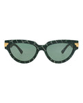Bottega Veneta Womens Cat Eye Green Green Green Fashion Designer Eyewear