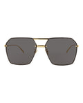 Bottega Veneta Womens Aviator Gold Gold Grey Fashion Designer Eyewear