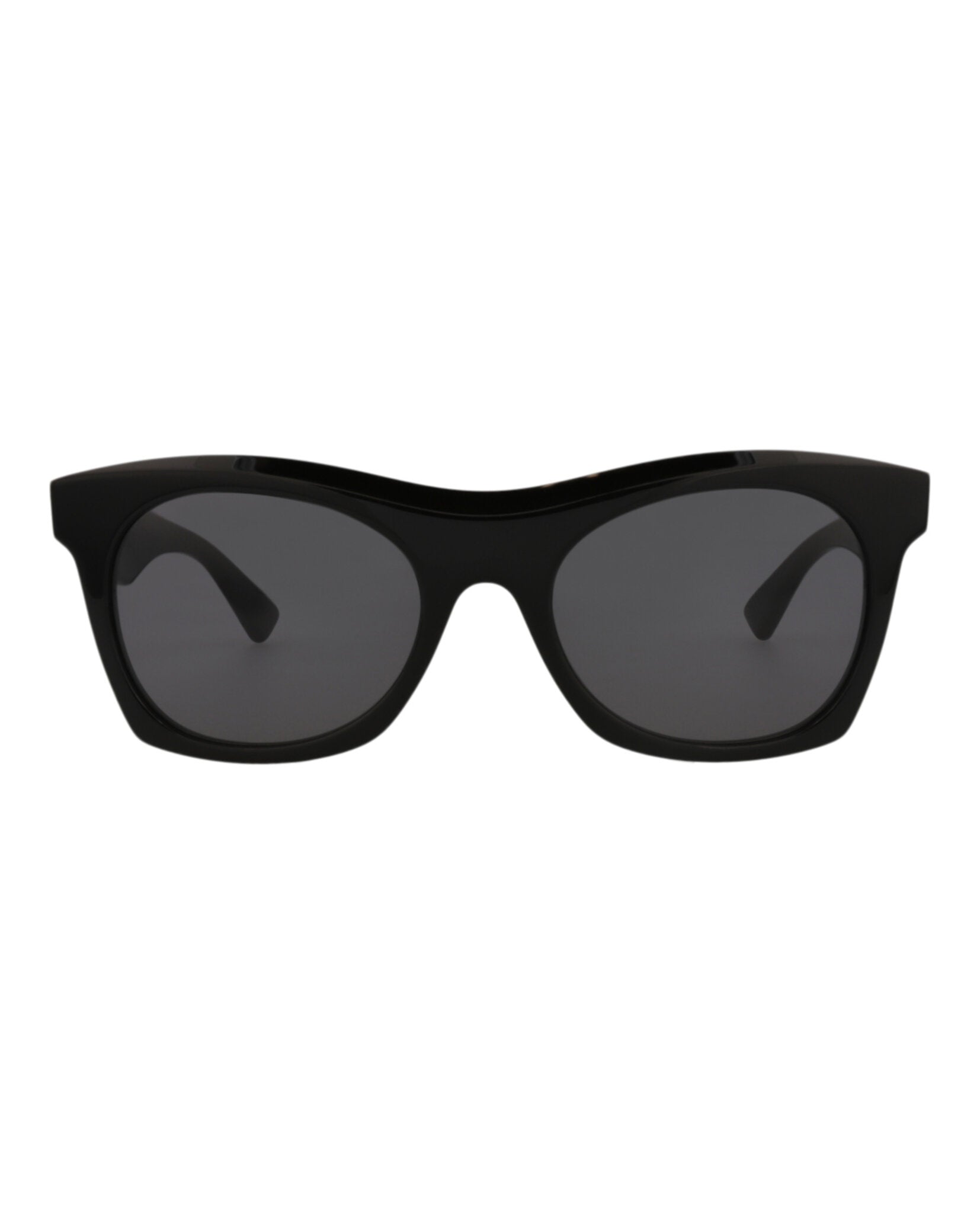 Bottega Veneta Unisex Square/Rectangle Black Black Grey Fashion Designer Eyewear