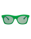 Bottega Veneta Unisex Square/Rectangle Green Green Green Fashion Designer Eyewear