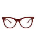Bottega Veneta Womens Round/Oval Burgundy Burgundy Transparent Fashion Designer Eyewear